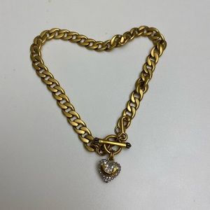 Gold chain heart necklace